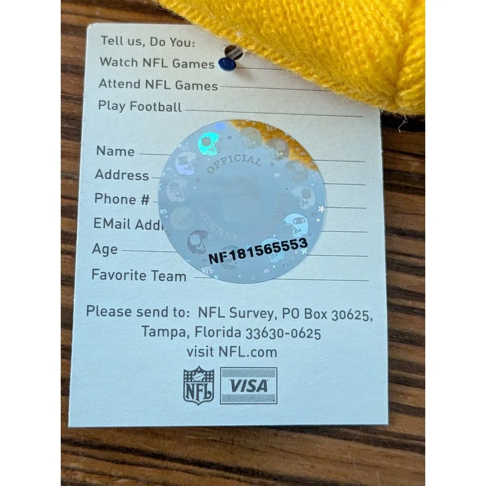 NWT  Dead Stock Y2K Reebok Pittsburgh Steelers Beanie Winter Hat NFL